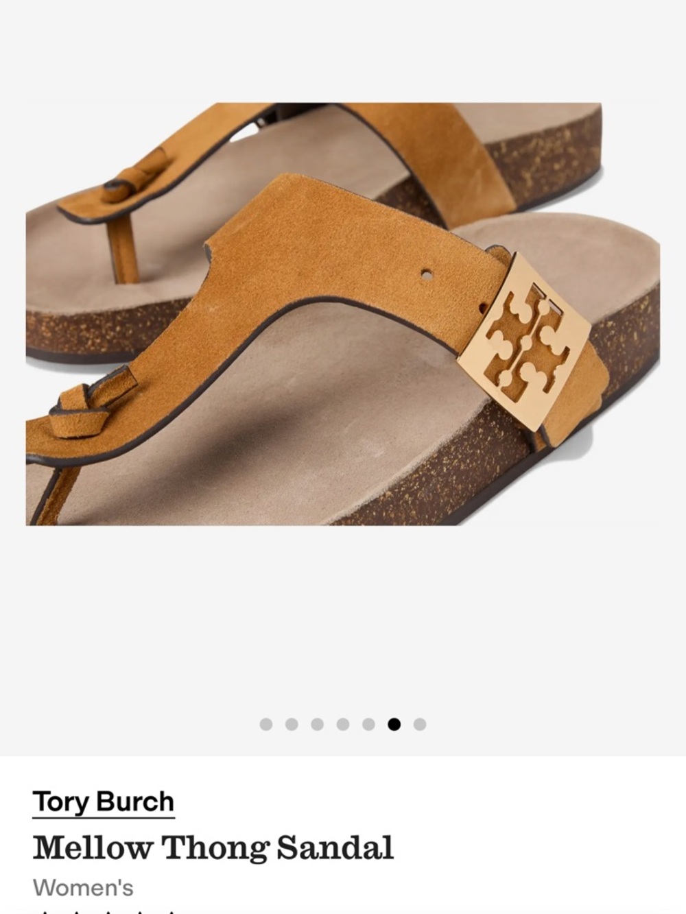 NIB ~ TORY BURCH MELLOW SUEDE THONG SANDALS sz 9.5 - Picture 12 of 12